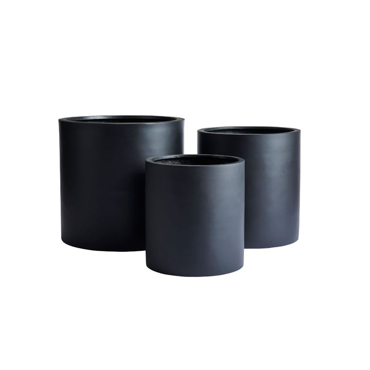 Black garden planters