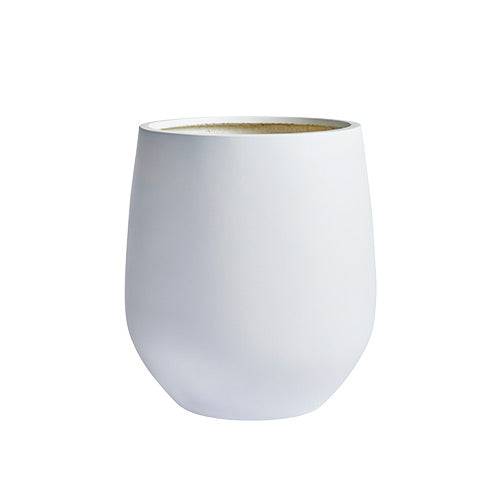 Single white garden planter