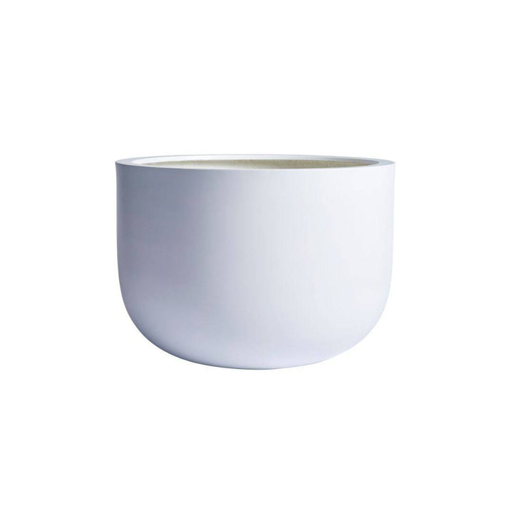 White garden pot