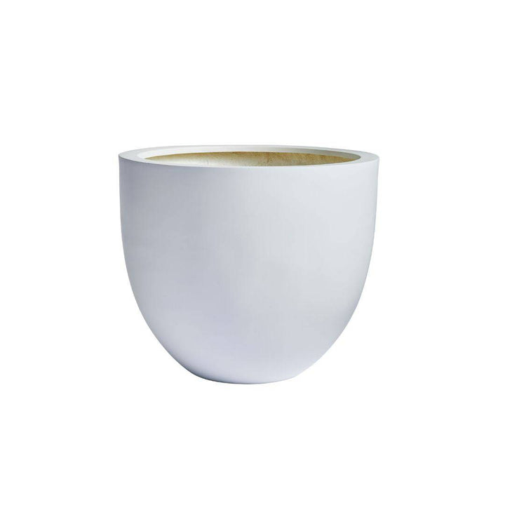 white garden pot
