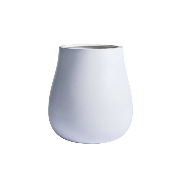 White garden pot