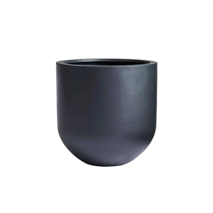 Black single garden pot