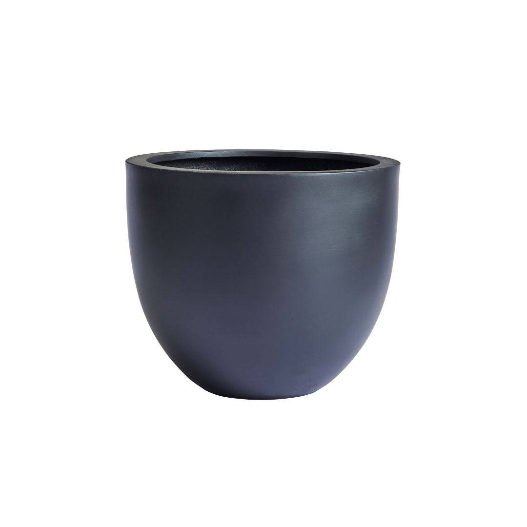 Single black pot planter